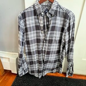 GAP Black and White Checkered Men's Shirt